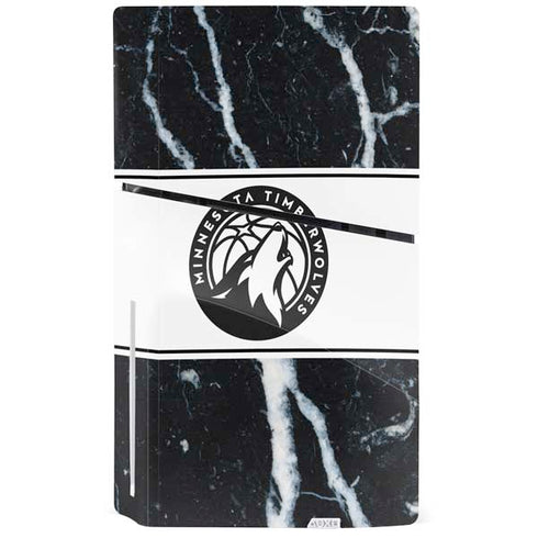 NBA Minnesota Timberwolves Marble PS5 Slim Disk Console Skin