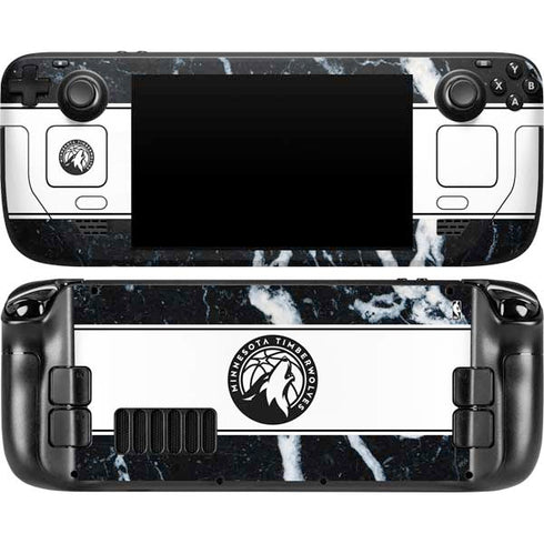 NBA Minnesota Timberwolves Marble Steam Deck Handheld Gaming Computer Skin