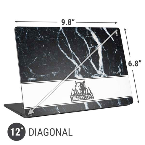 NBA Minnesota Timberwolves Marble Universal Laptop 12in (9.8 x 6.8in) Skin