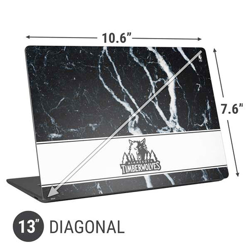 NBA Minnesota Timberwolves Marble Universal Laptop 13in (10.6 x 7.6in) Skin