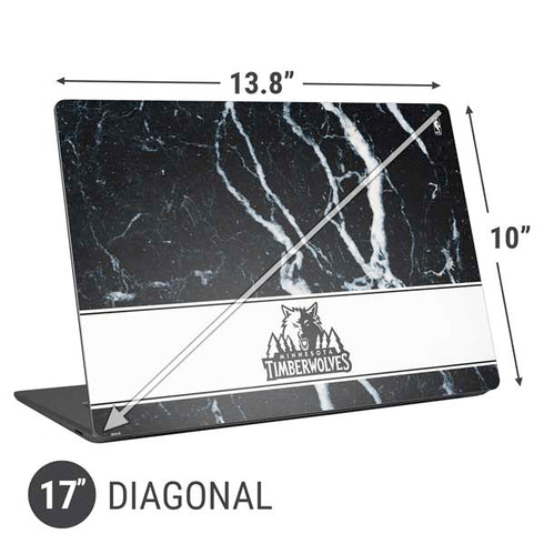 NBA Minnesota Timberwolves Marble Universal Laptop 17in (13.8 x 10in) Skin