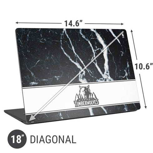 NBA Minnesota Timberwolves Marble Universal Laptop 18in (14.6 x 10.6in) Skin