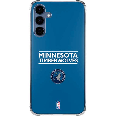 NBA Minnesota Timberwolves Standard - Blue Galaxy A55 5G Clear Case