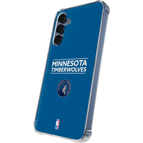 NBA Minnesota Timberwolves Standard - Blue Galaxy A55 5G Clear Case