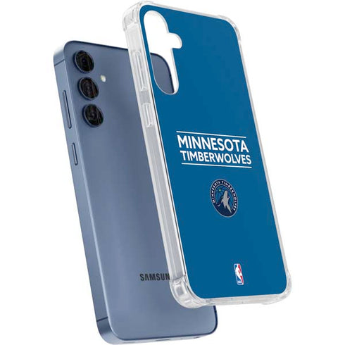 NBA Minnesota Timberwolves Standard - Blue Galaxy A55 5G Clear Case