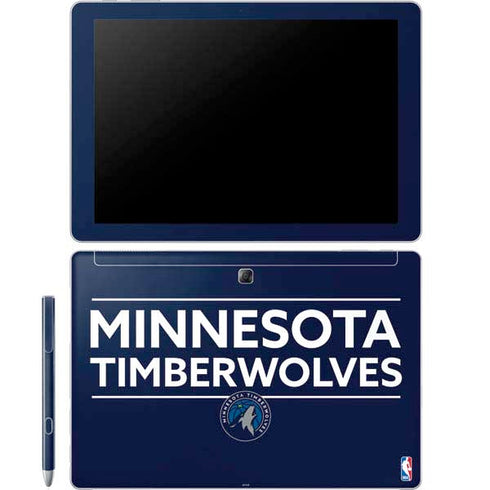NBA Minnesota Timberwolves Standard - Navy Blue Galaxy Book 12in Skin