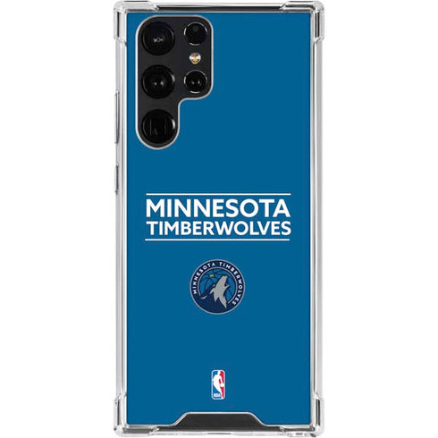 NBA Minnesota Timberwolves Standard - Blue Galaxy S23 Ultra Clear Case