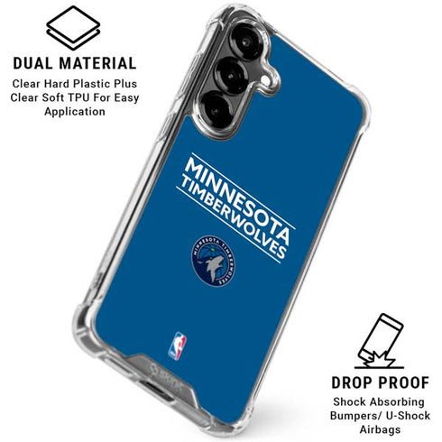 NBA Minnesota Timberwolves Standard - Blue Galaxy S26 Clear Case