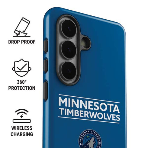 NBA Minnesota Timberwolves Standard - Blue Galaxy S26 Plus Impact Case