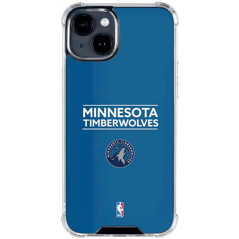 NBA Minnesota Timberwolves Standard - Blue iPhone 15 Clear Case