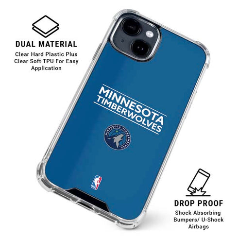 NBA Minnesota Timberwolves Standard - Blue iPhone 15 Clear Case