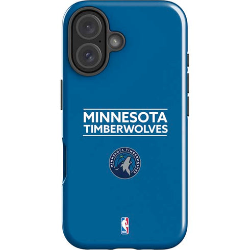 NBA Minnesota Timberwolves Standard - Blue iPhone 16 Impact Case