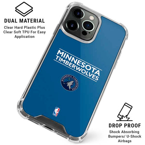 NBA Minnesota Timberwolves Standard - Blue iPhone 16 Pro Clear Case