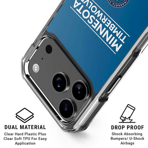 NBA Minnesota Timberwolves Standard - Blue iPhone 18 Pro Clear Case