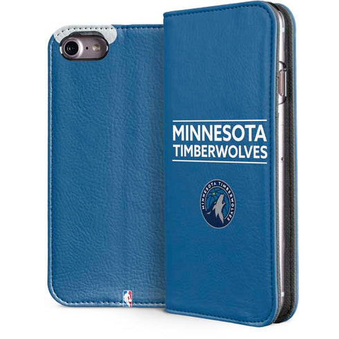 NBA Minnesota Timberwolves Standard - Blue iPhone 7 Folio Case