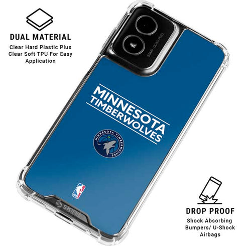 NBA Minnesota Timberwolves Standard - Blue Moto G Power 5G (2024) Clear Case
