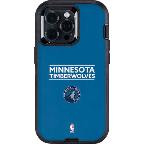 NBA Minnesota Timberwolves Standard - Blue Otterbox Defender iPhone Skin