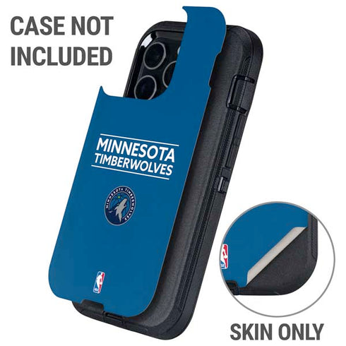 NBA Minnesota Timberwolves Standard - Blue Otterbox Defender iPhone Skin