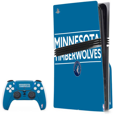 NBA Minnesota Timberwolves Standard - Blue PS5 Pro Disk Bundle Skin