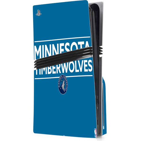 NBA Minnesota Timberwolves Standard - Blue PS5 Pro Disk Console Skin