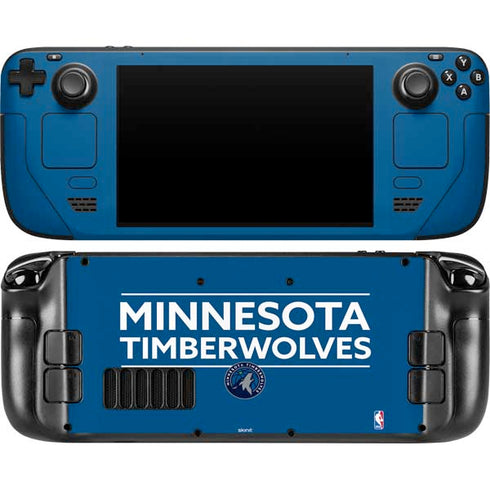 NBA Minnesota Timberwolves Standard - Blue Steam Deck Handheld Gaming Computer OLED Skin