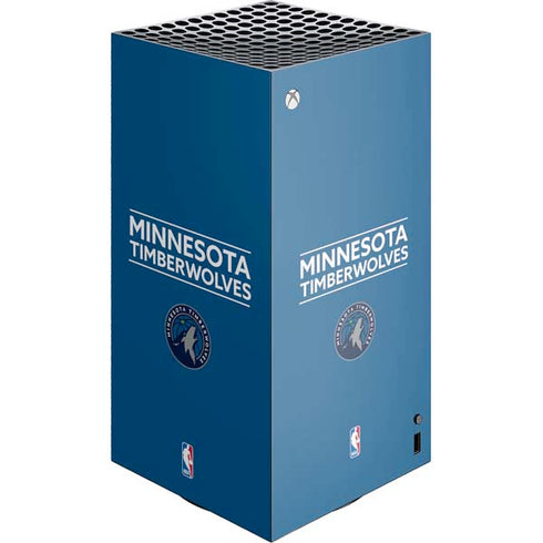 NBA Minnesota Timberwolves Standard - Blue XBox Series X Digital Edition Console Skin