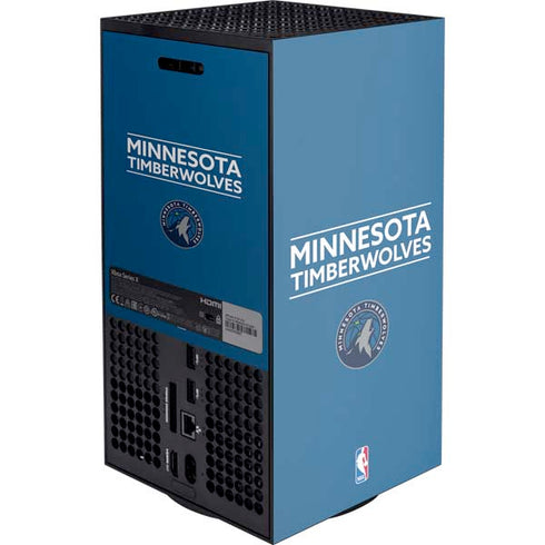 NBA Minnesota Timberwolves Standard - Blue XBox Series X Digital Edition Console Skin