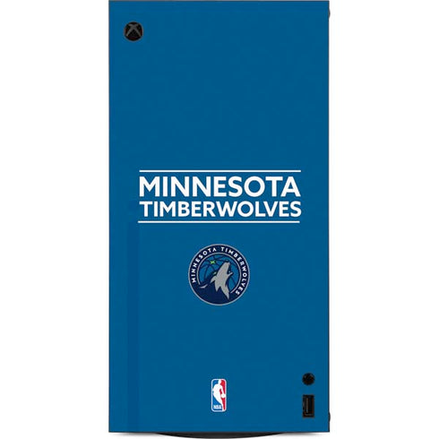 NBA Minnesota Timberwolves Standard - Blue XBox Series X Digital Edition Console Skin