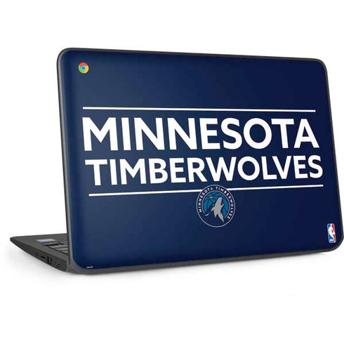 NBA Minnesota Timberwolves Standard - Navy Blue HP Chromebook Skin
