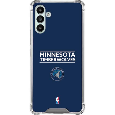 NBA Minnesota Timberwolves Standard - Navy Blue Galaxy A13 5G Clear Case