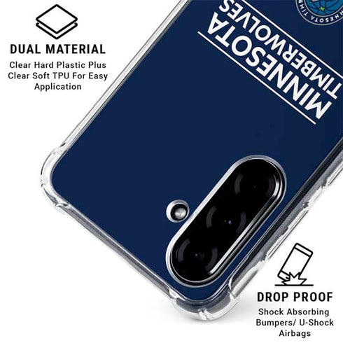 NBA Minnesota Timberwolves Standard - Navy Blue Galaxy A36 5G Clear Case