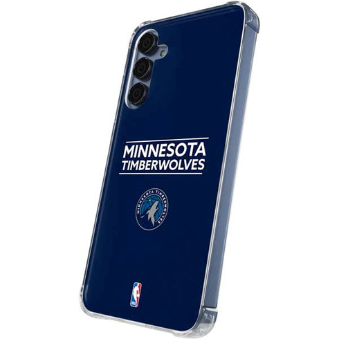 NBA Minnesota Timberwolves Standard - Navy Blue Galaxy A55 5G Clear Case