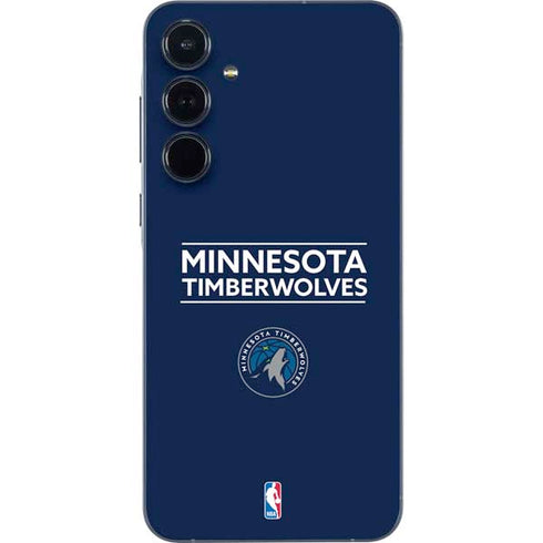 NBA Minnesota Timberwolves Standard - Navy Blue Galaxy A55 5G Skin