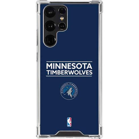 NBA Minnesota Timberwolves Standard - Navy Blue Galaxy S23 Ultra Clear Case