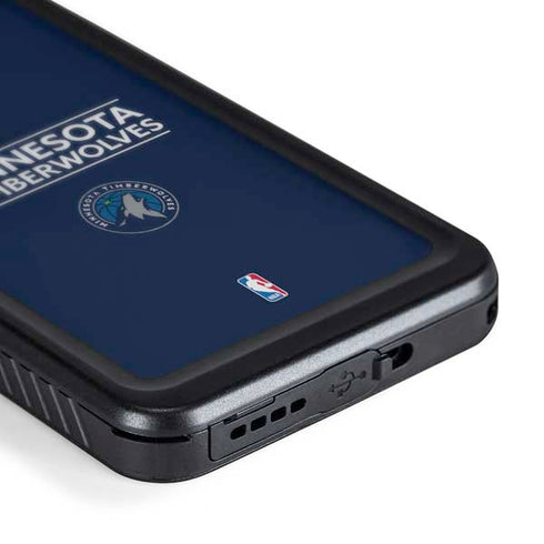 NBA Minnesota Timberwolves Standard - Navy Blue Galaxy S24 Plus Waterproof Case