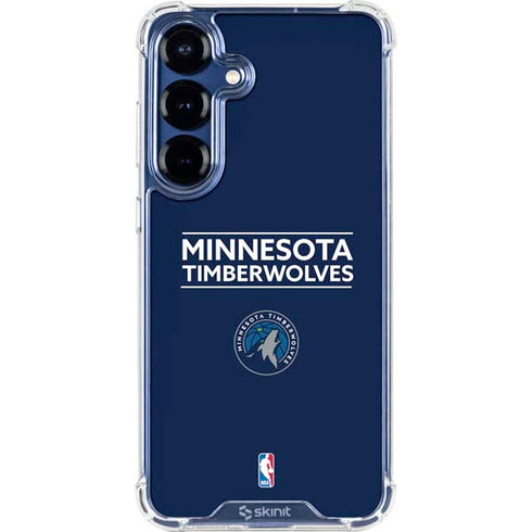 NBA Minnesota Timberwolves Standard - Navy Blue Galaxy S25 Clear Case