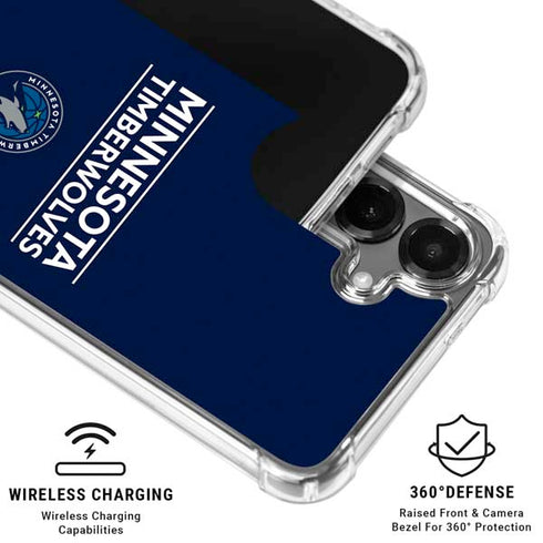 NBA Minnesota Timberwolves Standard - Navy Blue Galaxy S26 Clear Case