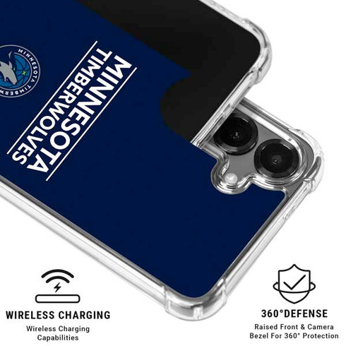 NBA Minnesota Timberwolves Standard - Navy Blue Galaxy S26 Plus Clear Case