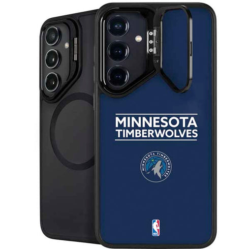 NBA Minnesota Timberwolves Standard - Navy Blue Galaxy S26 Plus Kickstand Case