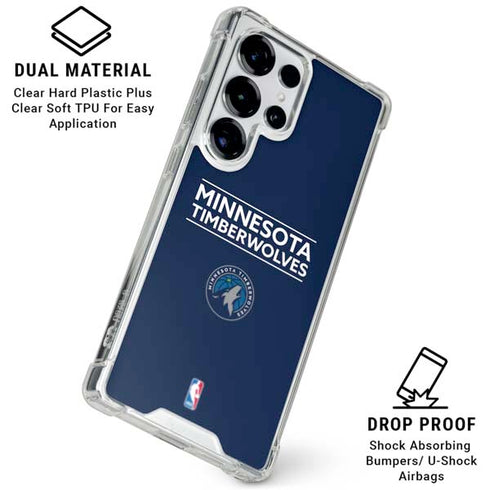 NBA Minnesota Timberwolves Standard - Navy Blue Galaxy S26 Ultra Clear Case