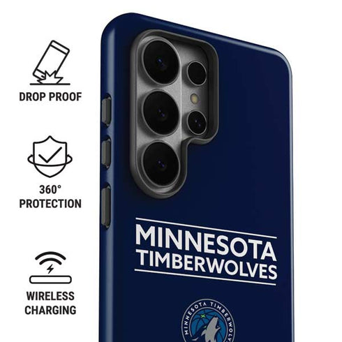 NBA Minnesota Timberwolves Standard - Navy Blue Galaxy S26 Ultra Impact Case