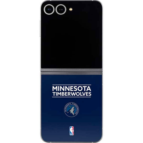 NBA Minnesota Timberwolves Standard - Navy Blue Galaxy Z Flip6 Skin