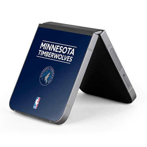NBA Minnesota Timberwolves Standard - Navy Blue Galaxy Z Flip6 Skin