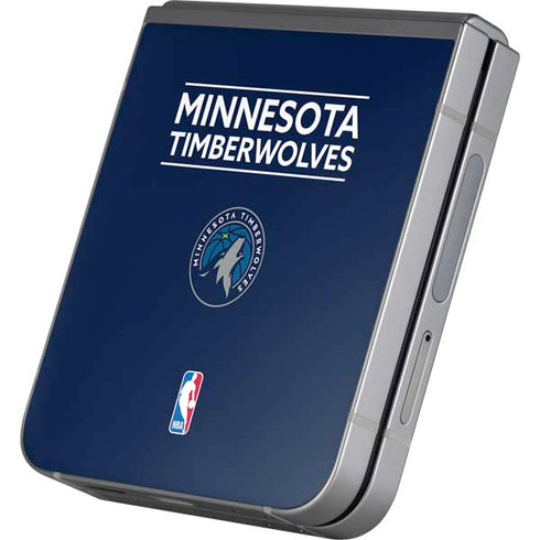 NBA Minnesota Timberwolves Standard - Navy Blue Galaxy Z Flip6 Skin