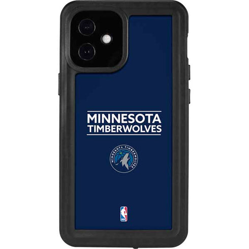 NBA Minnesota Timberwolves Standard - Navy Blue iPhone 12 Mini Waterproof Case