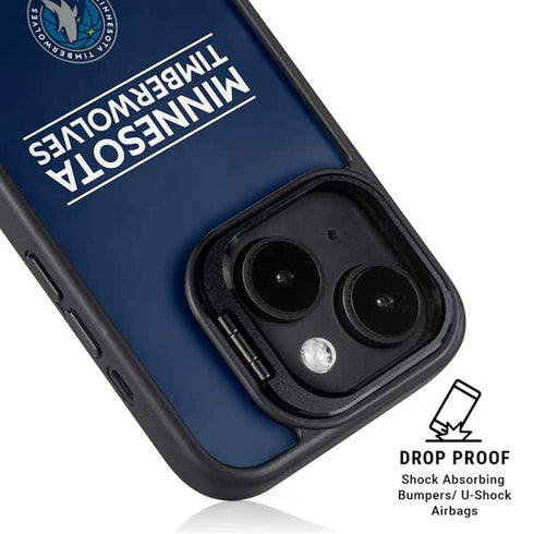 NBA Minnesota Timberwolves Standard - Navy Blue iPhone 14 Kickstand Case