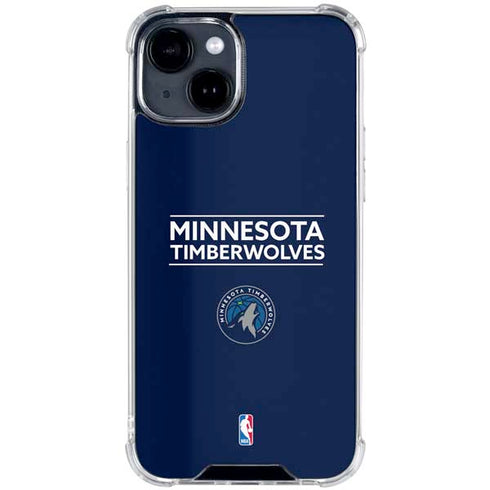 NBA Minnesota Timberwolves Standard - Navy Blue iPhone 15 Clear Case
