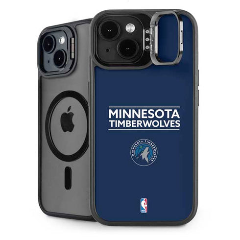 NBA Minnesota Timberwolves Standard - Navy Blue iPhone 15 Kickstand Case