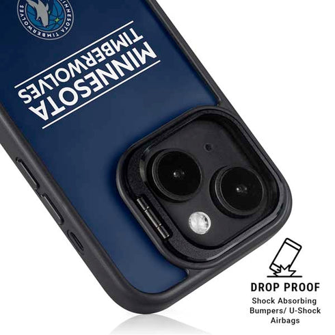 NBA Minnesota Timberwolves Standard - Navy Blue iPhone 15 Kickstand Case