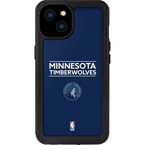 NBA Minnesota Timberwolves Standard - Navy Blue iPhone 15 Plus Waterproof Case